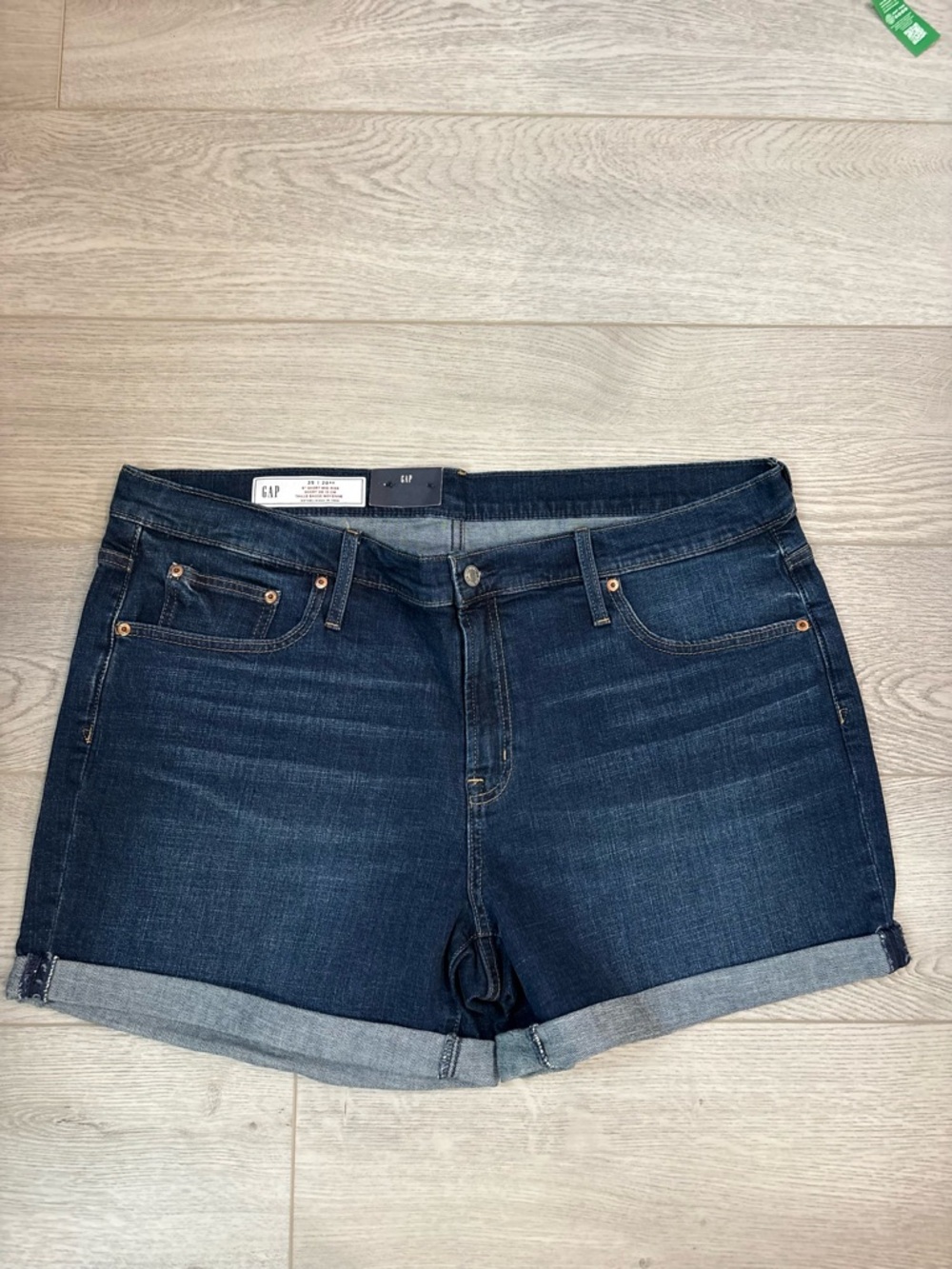 GAP Dark Indigo Rolled Cuff Denim Shorts